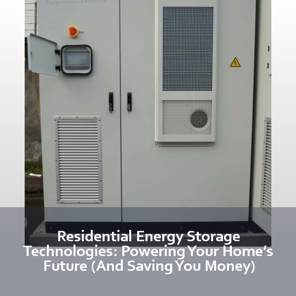 Residential Energy Storage Technologies: Powering Your Home’s Future (And Saving You Money)